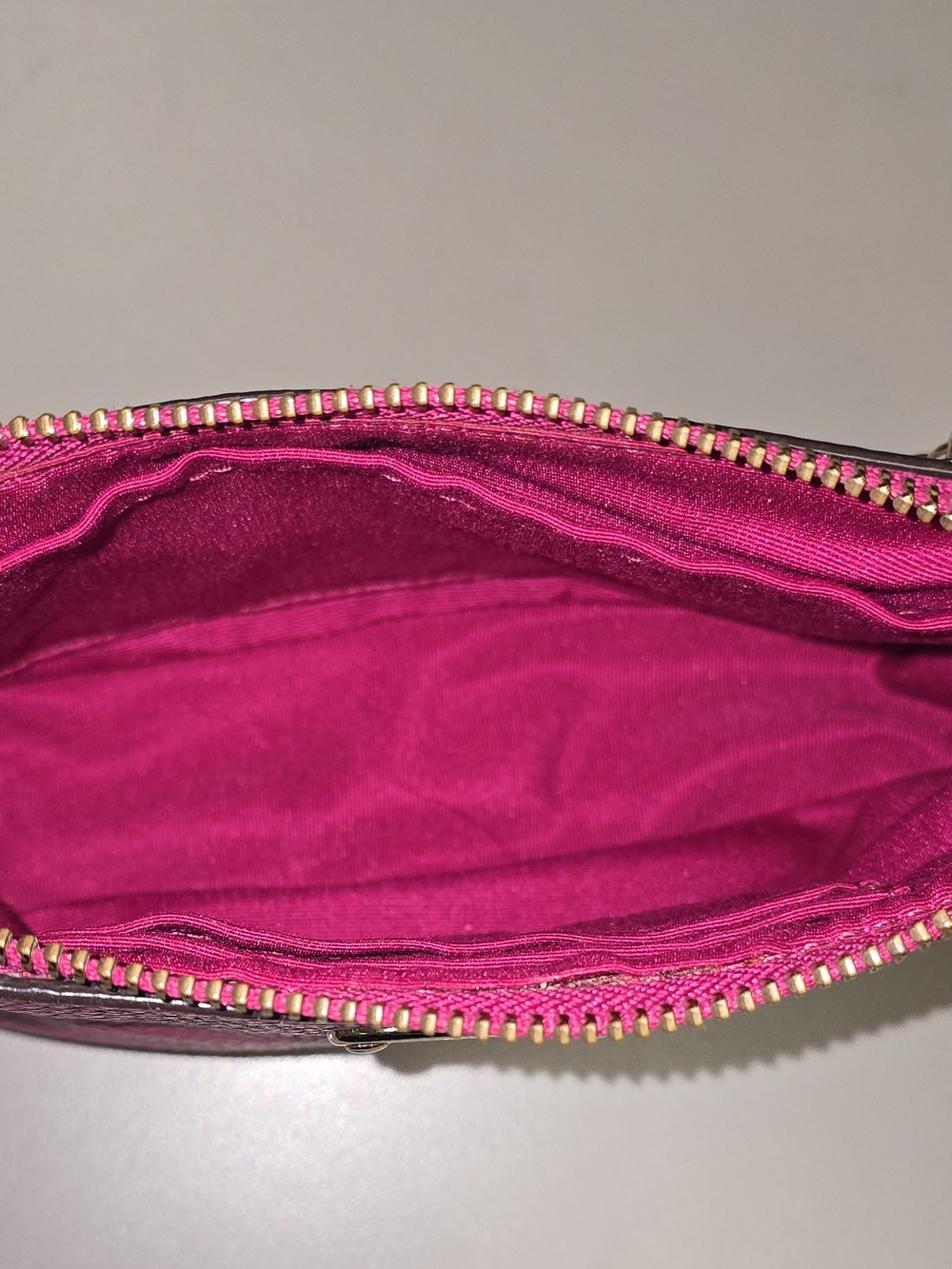 Coach Pink Fuchsia Pebbled Leather Mini Shoulder Bag Gold Chain F53340 - Picture 16 of 16